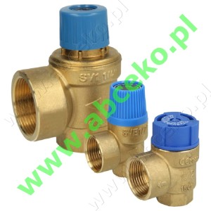 Zawory bezpieczeństwa 4 bary, do wody zimnej