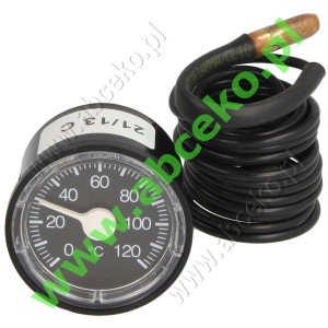 Termometr okrągły z kapilarą  0...120°C (Ø 40 mm)