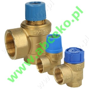 Zawory bezpieczeństwa 8 bar, do wody zimnej
