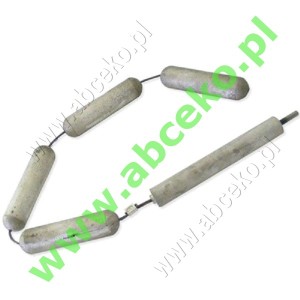 Anoda magnezowa "łańcuch", 858 mm Ø 26/22 mm M8 x 30