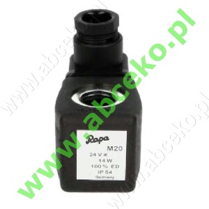  Cewka elektrozaworu RAPA M 20- 24V = (prąd stały)
