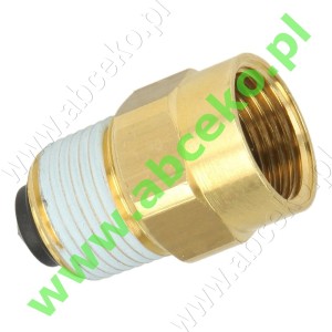 Mufa GW 1/4 x GZ 1/2 z zaworem zwrotnym