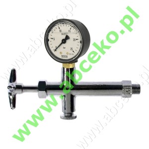 Manometr glicerynowy 0-25 bar z zaworem 