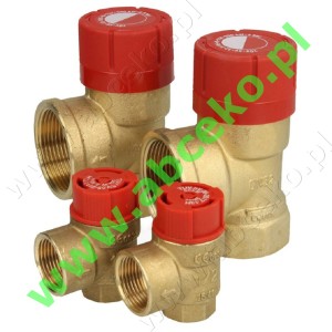 Zawory bezpieczeństwa 3 bary, do wody gorącej  