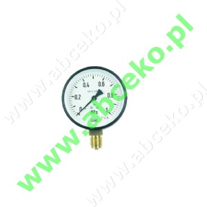 Manometr radialny ¼’’ Ø 50, 0 - 1 MPa, 0 - 10 bar