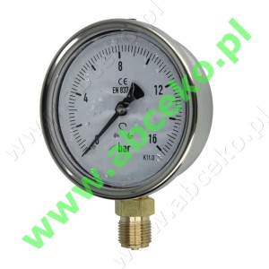 Manometr gazowy, radialny 0...16 bar