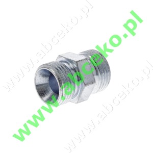 Nypel mosiężny  3/8” z dwoma stożkami