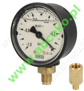 Wakuometr radialny glicer. -1...0 bar ⅛’’ - Ø 50