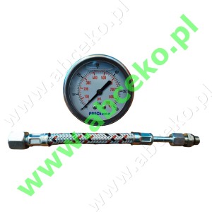 Manometr glicerynowy 0-60 bar z przewodem GZ ⅛"
