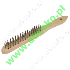 Szczotka druciana, stal nierdzewna 3-rzędowa