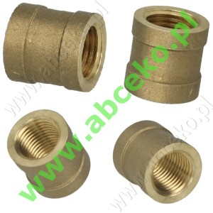 Mufy mosiężne GW x GW od  ⅛" do 2" 