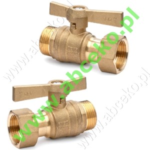 Zawory wodomierzowe proste GZ-GW ½ x ¾" i ¾ x ¾"