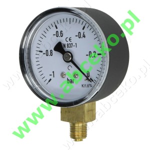 Wakuometr radialny 1/8’’ Ø 50, -1 - 0 bar