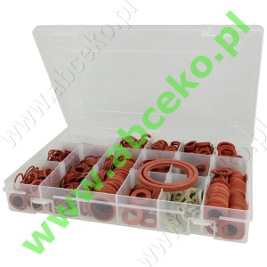 Zestaw ponad 920 szt. uszczelek fibrowych  - do instalacji grzewczych