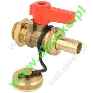 Zawór kulowy spustowy do wody mosiądz GZ ½", PN 16 