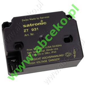 Transformator  zapłonowy SATRONIC  ZT 931.1 