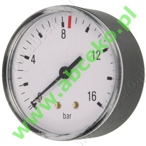 Manometr axialny ¼’’ Ø 63, 0 - 16 bar