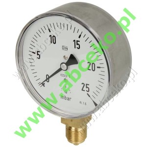 Manometr gazowy, radialny 0...25 mbar