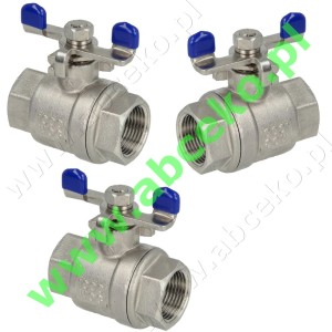 Zawory kulowe, stal nierdzewna PN 50 od ¼" do 1"