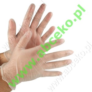 Rękawiczki winylowe jednorazowego użytku M lub XL