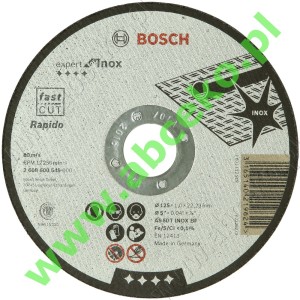 Tarcza Bosch do cięcia Inox - Rapido, Ø 125 mm x 1 mm