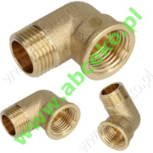 Kolana mosiężne "7" 90°,  GW x GZ od 3/8" do 2"