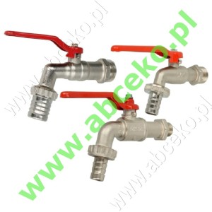 Zawory kulowe do wody od GZ ⅜" do GZ 1", PN 10 