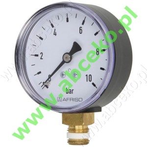 Manometr radialny ¼’’ Ø 63, 0 - 10 bar
