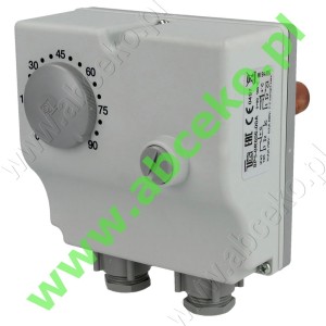 Termostat podwójny 0-90° z STB w obudowie