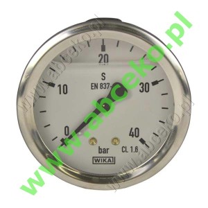 Manometr axialny glicer. 0-40 bar ¼’’ - Ø 63