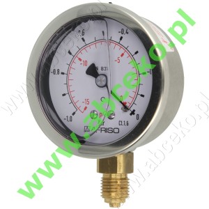 Wakuometr radialny glicer. -1...0 bar ¼’’ - Ø 63