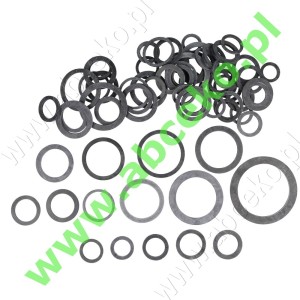 Zestaw 70-ciu gumowych uszczelek do gazu