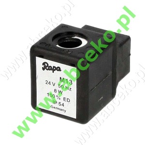 Cewka elektrozaworu RAPA typ M 13- 24V= (prąd stały) 