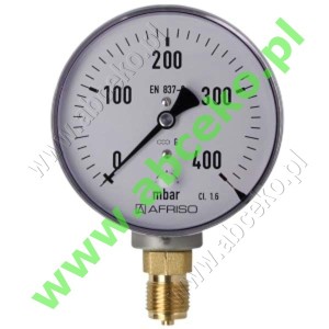 Manometr gazowy, radialny 0...400 mbar
