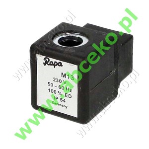 Cewka elektrozaworu RAPA typ M 13- 24V- (prąd zmienny)
