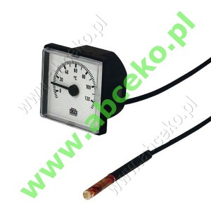 Termometr kwadr. z kapilarą  0...120°C (48x48 mm)