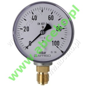 Manometr gazowy, radialny 0...100 mbar