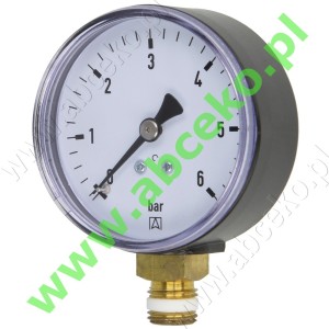 Manometr radialny ¼’’ Ø 63, 0 - 6 bar